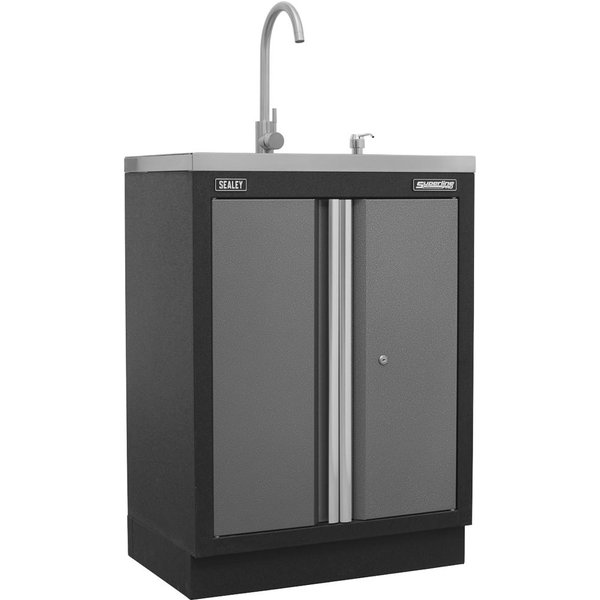 Sealey Superline Pro MSS Modular Sink Unit and Cabinet Black / Grey