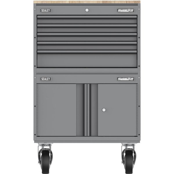 Sealey Superline Pro Connect 5 Drawer Wood Worktop Roller Cabinet Combo