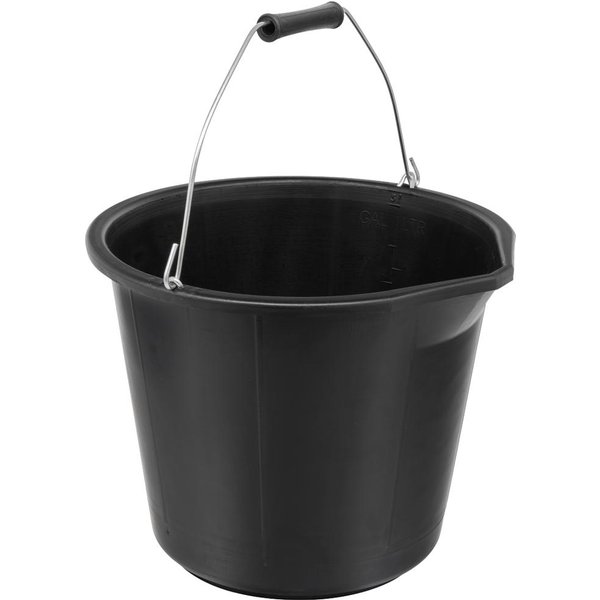 Sealey Polypropylene Plastic Bucket with Pouring Spout 14l Black