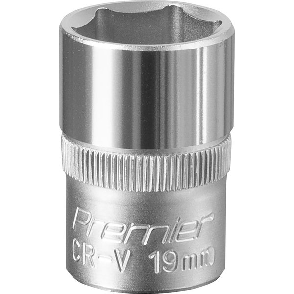 Sealey 1/2" Drive Hexagon WallDrive Socket Metric 1/2" 19mm
