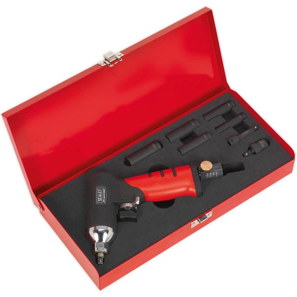 Sealey SA141 Air Impact Wrench and Diesel Glow Plug Set 1/4" Drive