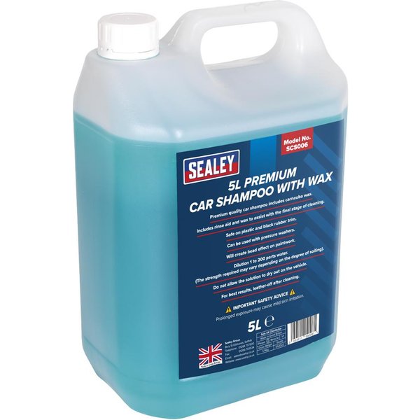 Sealey Car Shampoo Premium With Wax 5l