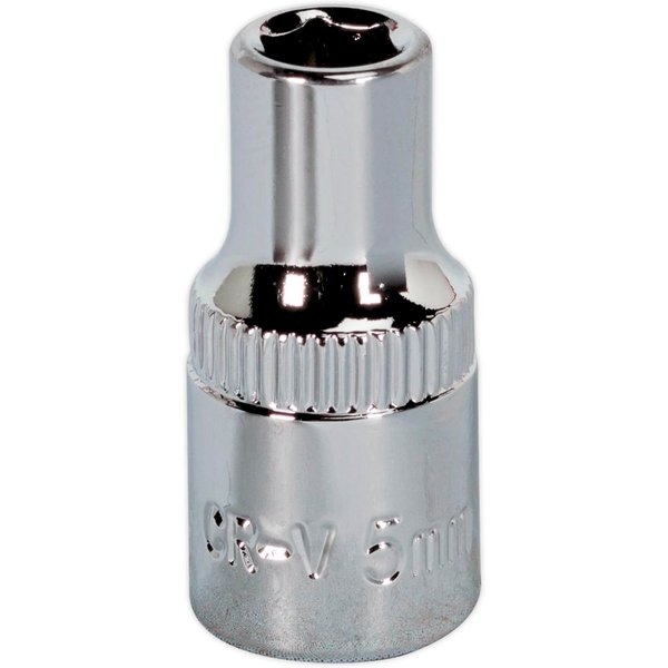 Sealey 1/4" Drive Hexagon WallDrive Socket Metric 1/4" 5mm