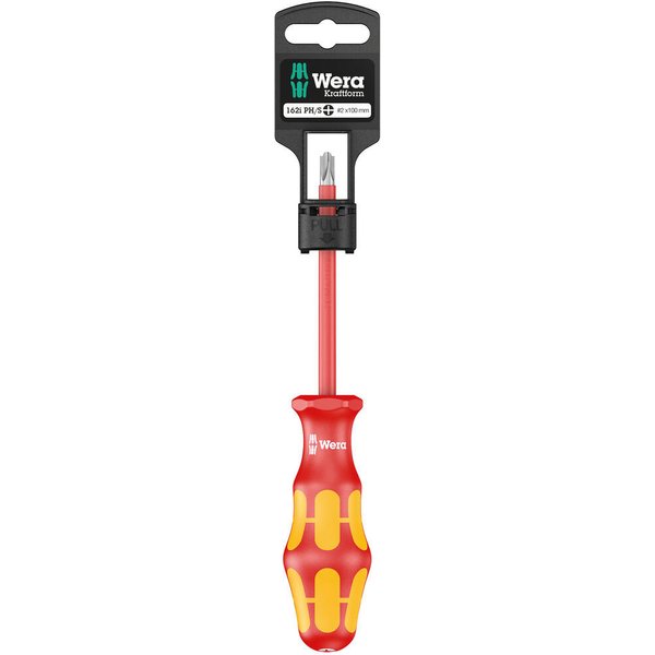 Wera 162 i PH/S SB VDE Kraftform Plus Screwdriver MOD2 100mm