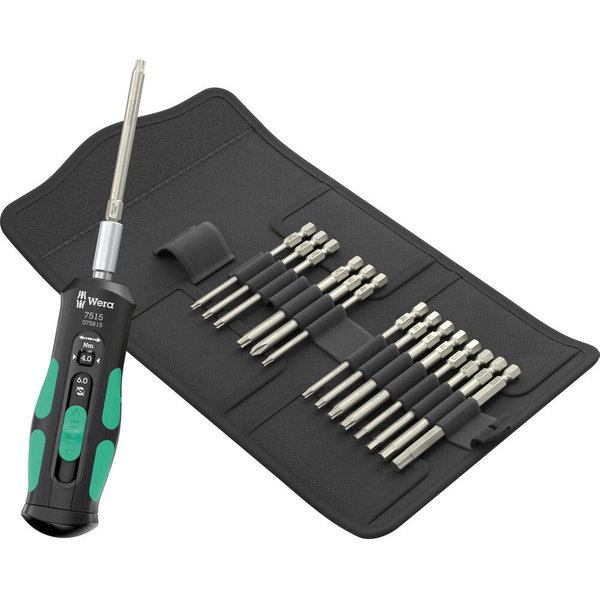 Wera 7515/16 Kraftform 16 Piece Safe Torque Speed Screwdriver Set