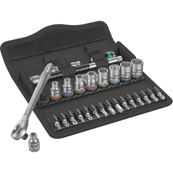 Wera 8100 SA7 Zyklop 28 Piece 1/4" Drive Socket and Bit Set