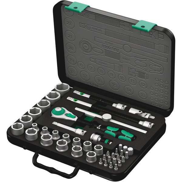 Wera 8100 SB2 Zyklop 43 Piece 3/8" Drive Socket Set 3/8"