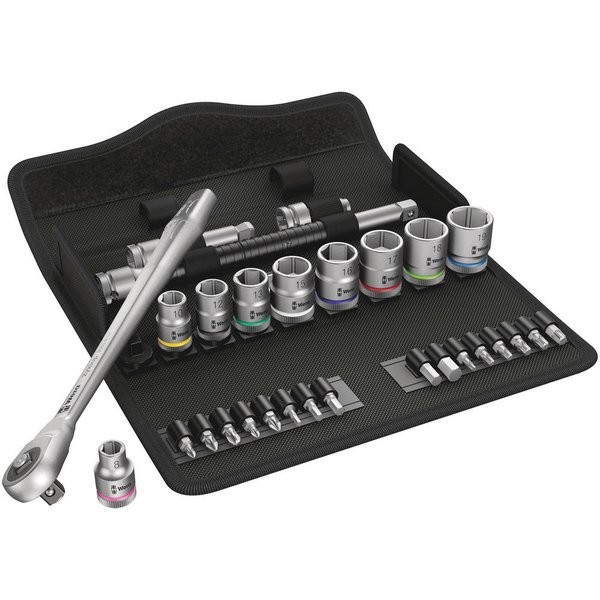 Wera 8100 SB7 Zyklop 29 Piece 3/8" Drive Socket and Bit Set 3/8"