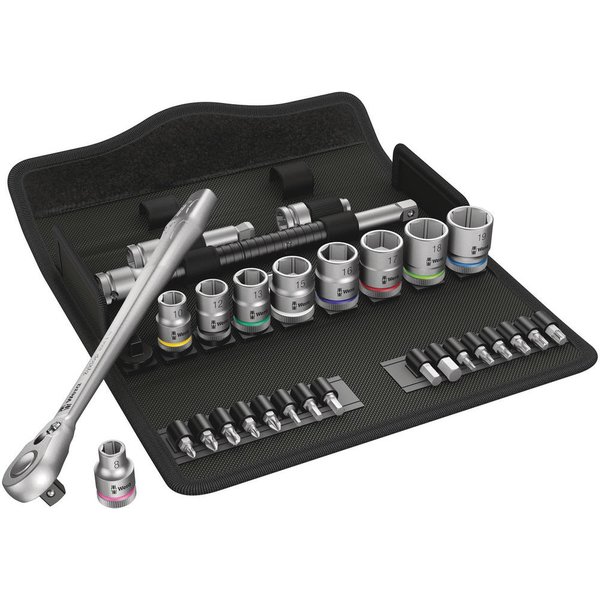 Wera 8100 SB8 Zyklop 29 Piece 3/8" Drive Socket and Bit Set 3/8"