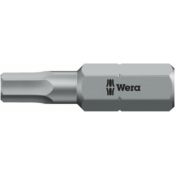 Wera 840/1 ZBO Hex Pinned Security Bit Extra Tough 2.5mm 25mm Pack of 1