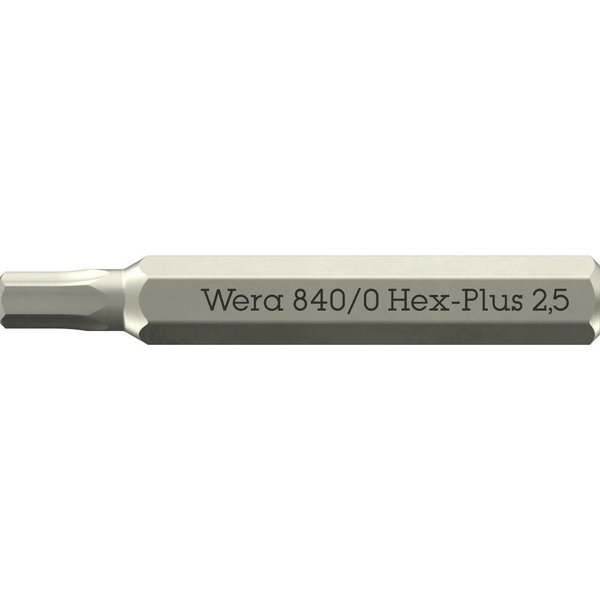 Wera 840/0 4mm Hex Drive Hex Plus Micro Screwdriver Bits 2.5mm 30mm Pack of 1