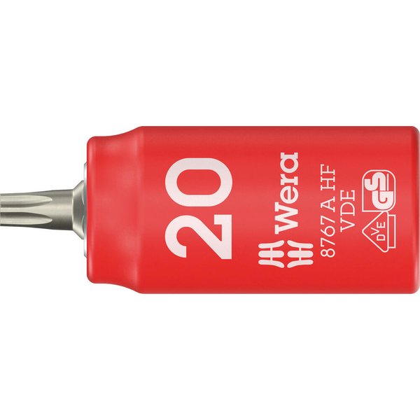 Wera Kraftform Kompakt 67 iS VDE Insulated Slim Torx Screwdriver Blade T20 154mm