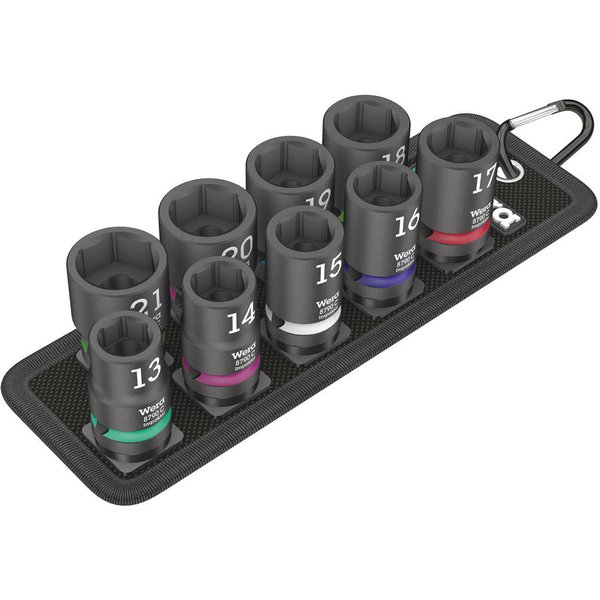 Wera Impaktor 9 Piece 1/2" Drive Hexagon Socket Set on Belt