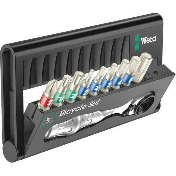 Wera Zyklop 10 Piece Bicycle Screwdriver Bit Set and Ratchet 1/4"