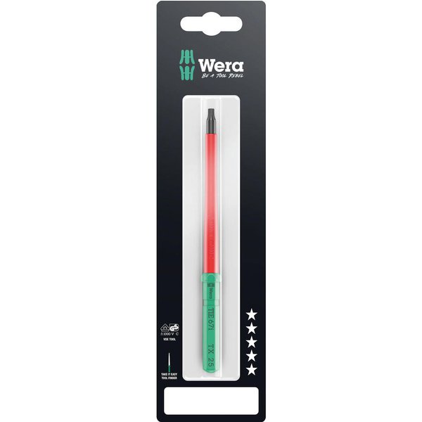 Wera Kraftform Kompakt 67 I VDE Insulated Torx Screwdriver Blade