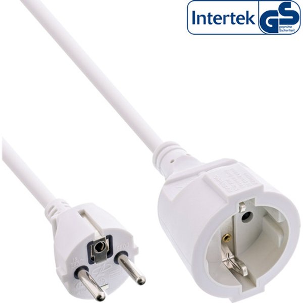 InLine® Schutzkontakt-Verlängerungskabel, CEE 7/7, H05VV-F3G1,5, schwarz, 20m