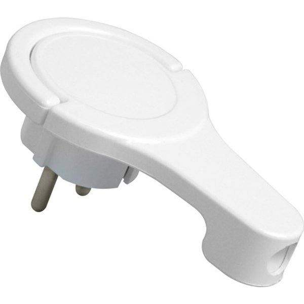 Kopp Kunststoff-Schutzkontakt-Flachstecker, Bügel, für 3x1,5 mm², arktisweiß