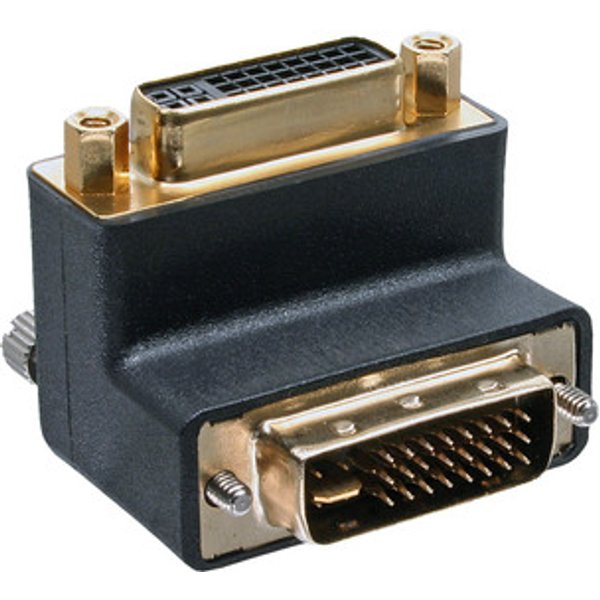 InLine® DVI-I Adapter, 90� gewinkelt, digital+analog 24+5 Stecker / Buchse