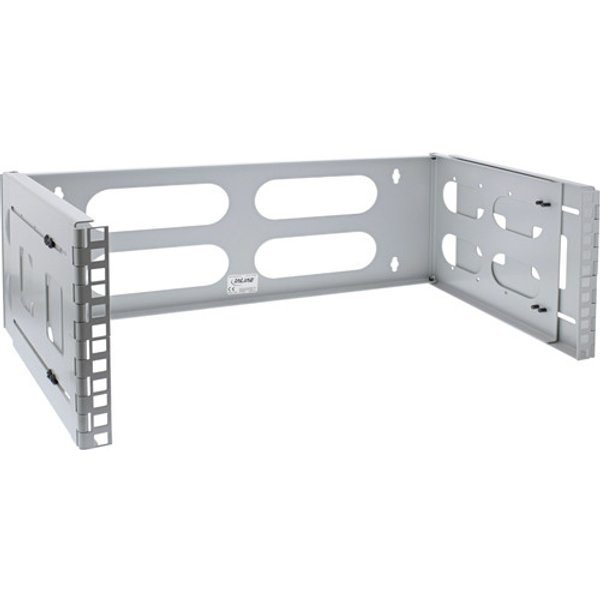 InLine® 19 Rack zur Wandmontage, 4HE, 24-40 cm Tiefe, grau RAL7035