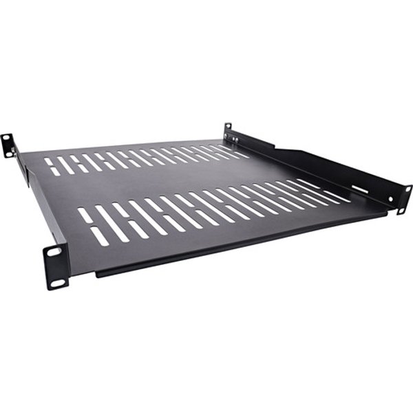 InLine® 19 Fachboden, 450mm, 50kg, 1HE, RAL 9005 schwarz