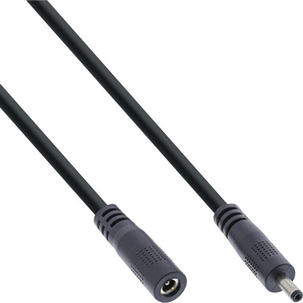 InLine® DC Verlängerungskabel, 3,5 x 1,35 mm, AWG 18, schwarz, 5 m