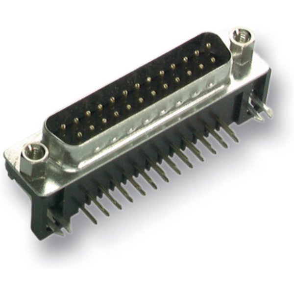 Serielle und Paralelle Kabel und Adapter DSub Stecker 9.4 mm, 90° abgewinkelt, EURO, E-DS 09A KG-T1 - 1 VPE = 100 St�ck