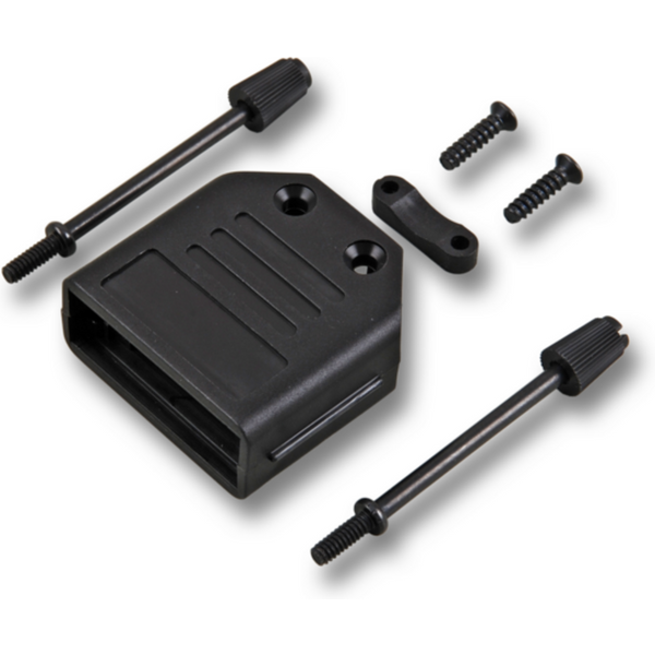 Serielle und Paralelle Kabel und Adapter Flip-Top Haube schwarz 15polig, - 1 VPE = 50 St�ck