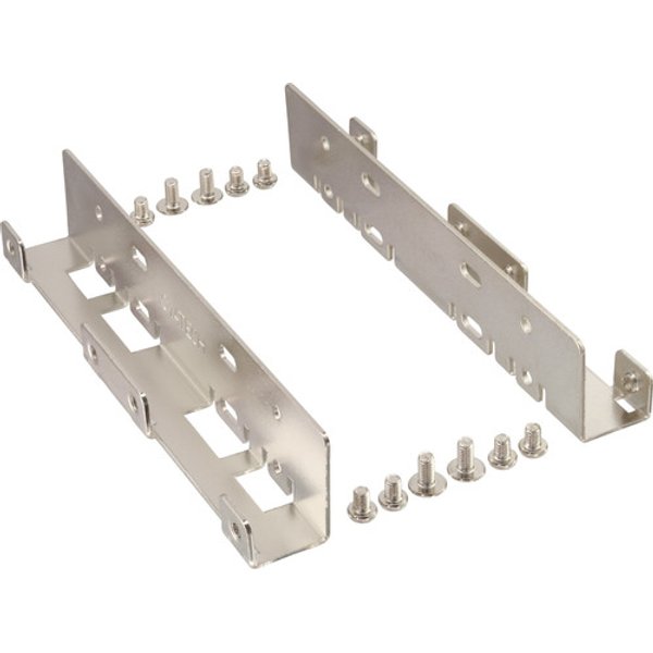 InLine® HDD/SSD Einbauschienen, 2x 6,35cm (2,5) zu 8,89cm (3,5), silber