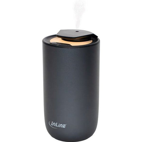 InLine® Aroma Diffuser Home & Car, wasserlos, Ambientelicht, Akku
