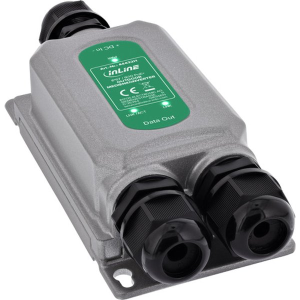 InLine® PoE+ Medienkonverter Outdoor IP67 IK10 1 Gb/s RJ45 SFP