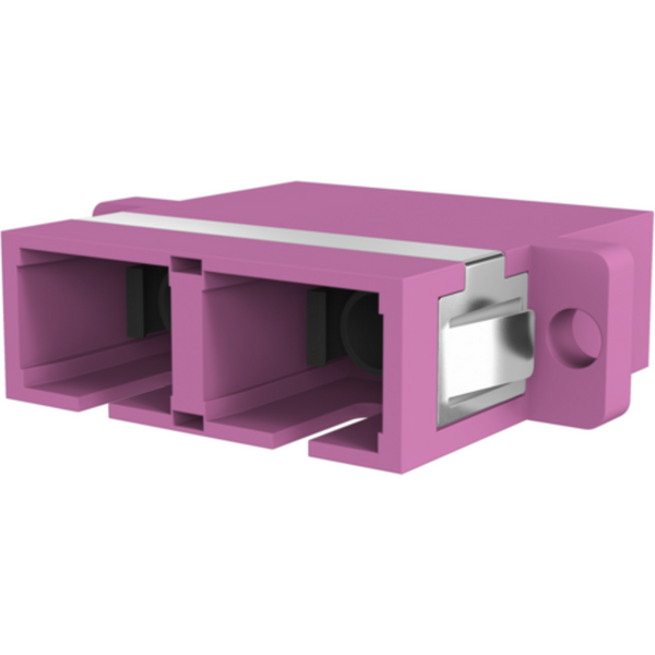 Glasfaser Kupplungen Kupplung SC Duplex OM4 erikaviolett, - 1 VPE = 12 St�ck