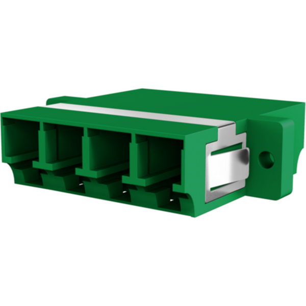 Glasfaser Kupplungen Kupplung LC/APC Quad OS2 grün, - 1 VPE = 12 St�ck