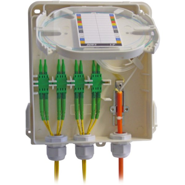 FTTH Hausanschlussbox IP54 unbestückt, max. 8, SC-S/LC-D, mit Schloss - 1 VPE = 30 St�ck