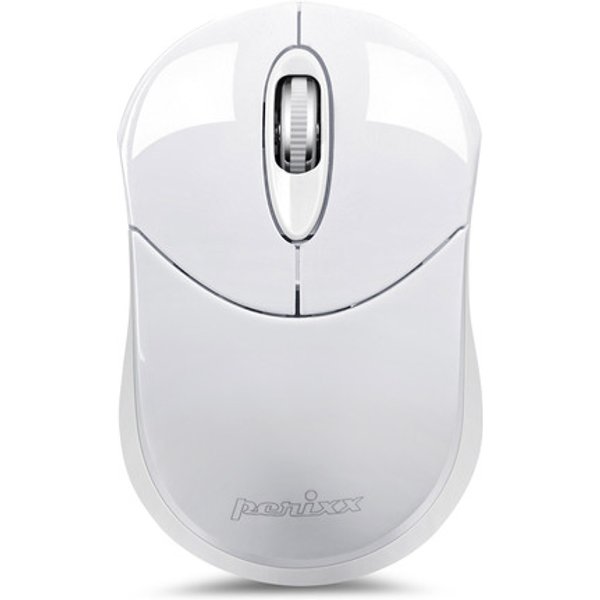 Perixx PERIMICE-802W, Bluetooth-Maus für PC und Tablet, schnurlos, weiß