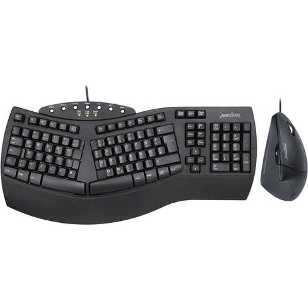 Perixx PERIDUO-512 DE, Tastatur- und Maus-Set, kabelgebunden, ergonomisch