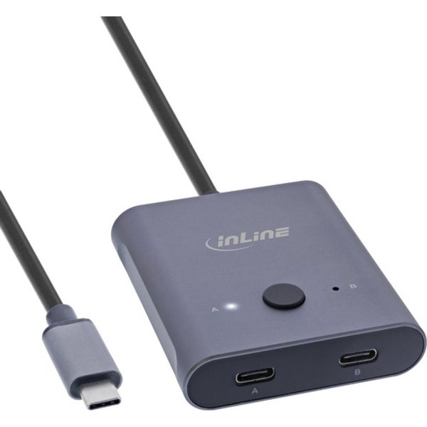InLine® USB-C Switch, bidirektionaler Umschalter, 8K, 10Gb/s, 100W