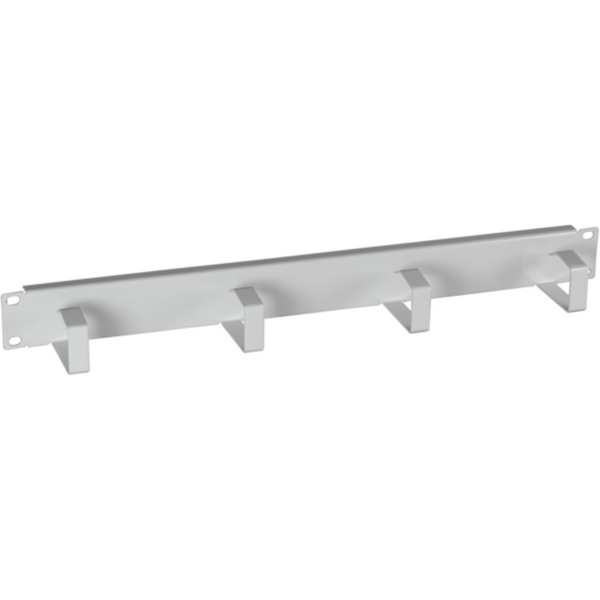 Kabelmanagement 19" 1HE Kabelführungspanel, 4 Bügel, Stahl RAL7035 - 1 VPE = 25 St�ck