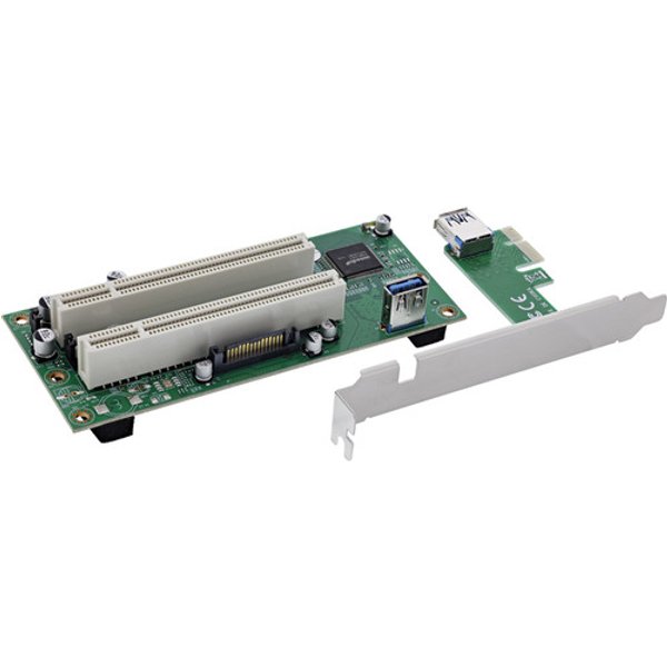 InLine® Schnittstellenkarte, PCIe x1 zu 2x PCI 32-Bit, inkl. 60 cm Kabel
