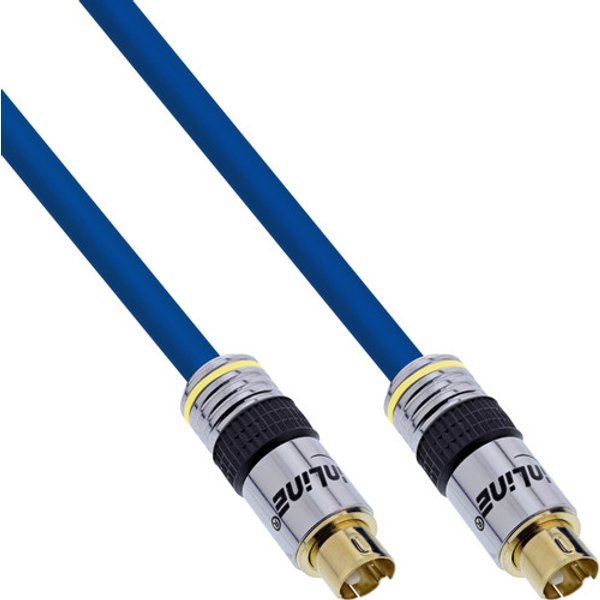InLine® S-VHS Kabel, PREMIUM, vergoldete Stecker, 4pol mini DIN ST / ST, 1m