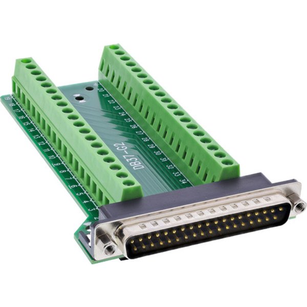 InLine® D-Sub 37 Terminalblock, Stecker, 2-reihig, Schraubklemme, seitlich