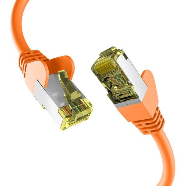 Patchkabel CAT6a ORANGE 25m Patchkabel S/FTP PIMF, RJ45 Netzwerkkabel Ethernetkabel LAN DSL - 1 VPE = 5 St�ck