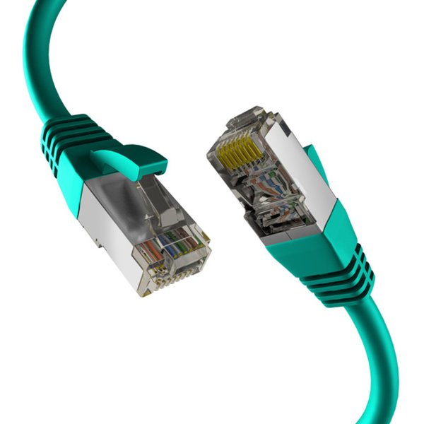 Patchkabel CAT8.1 GRÜN 10m RJ45 PATCHKABEL S/FTP PIMF, LSZH 2000MHZ 40GB NETZWERKKABEL - 1 VPE = 5 St�ck