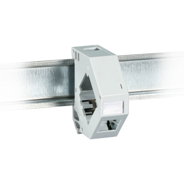 Keystone + Adapter Keystone Modulhalter 1-Port, für, Hutschiene, Kunststoff - 1 VPE = 48 St�ck