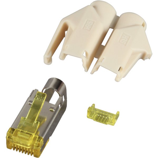 RJ45-Hirose Stecker STP, TM31 beige, 50, Stück, 3 Elemente, Cat.6A