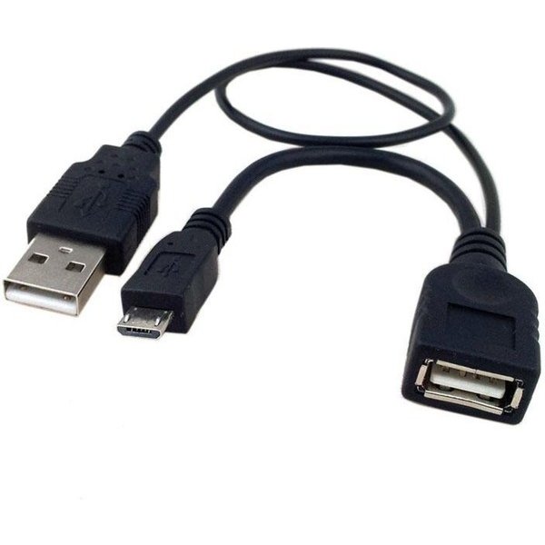 USB 2.0 Cable OTG A F Micro USB M with, USB 30cm,Black