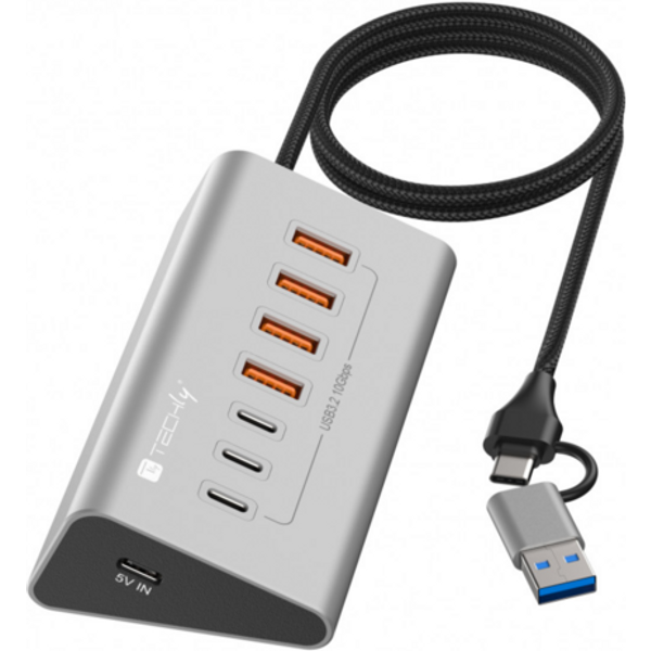 7-Port Hub USB-A/USB-C? 3.2 Gen2, 1m USB-A/C Kabel, 4xUSB-A+3xUSB-C(10Gbps)