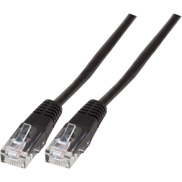 Telekom + LSA Systeme Modularkabel RJ45 (8/4) - RJ45 (8/4), vergossen, schwarz, 1,5 m - 1 VPE = 10 St�ck