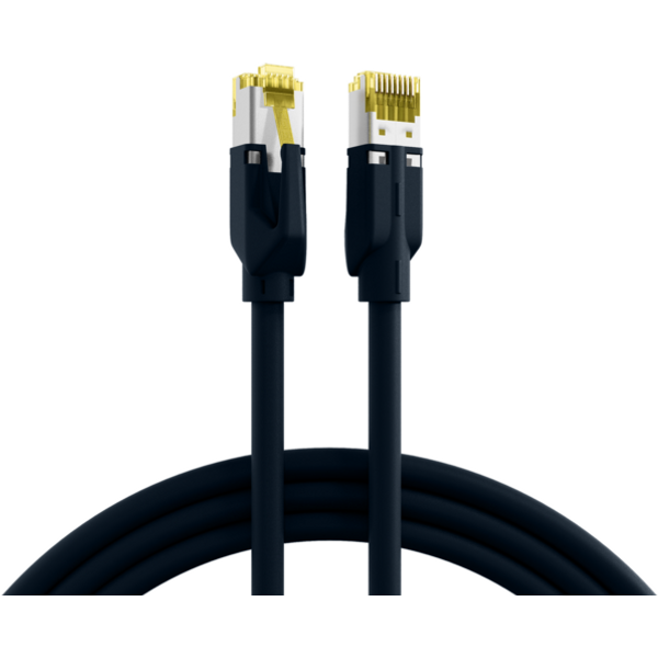 RJ45 Patchkabel Cat.6A S/FTP PUR, Cat.7 Rohkabel TM31 schwarz 20m