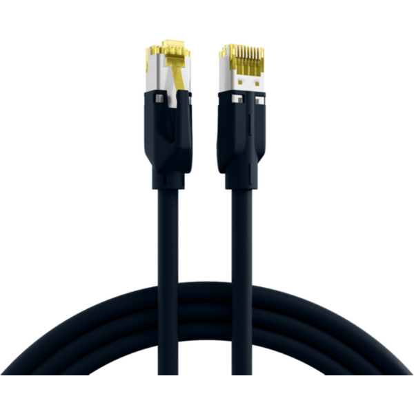 Patchkabel RJ45 Patchkabel Cat.6A S/FTP PUR, Cat.7 Rohkabel TM31 schwarz 5m - 1 VPE = 5 St�ck