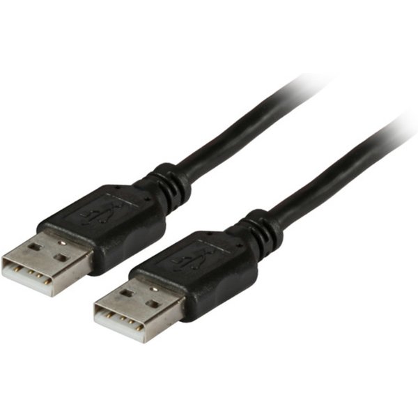 USB USB2.0 Anschlusskabel A-A, St.-St., 1,8m, schwarz, Classic - 1 VPE = 10 St�ck